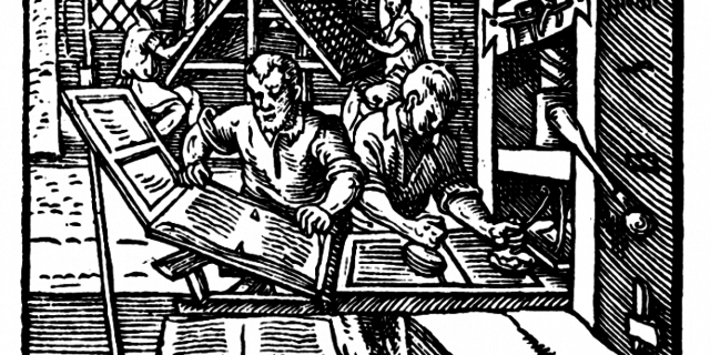 Introduced the first printing press