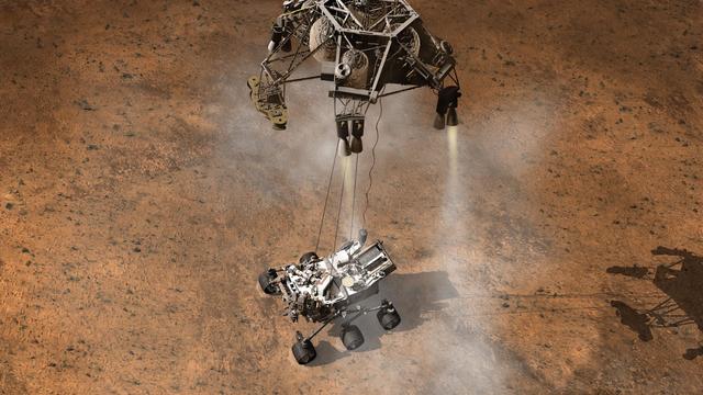 mars rover lands in mars
