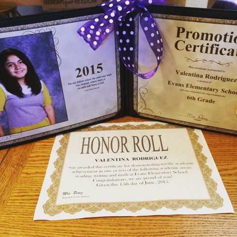 I graduated from 6th grade (+)