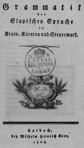 SLOVENŠČINA V ČOPOVEM IN PREŠERNOVEM ČASU