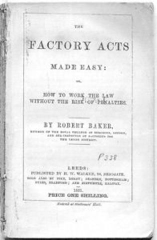 Parliament passes the Factory Act to improve working conditions for children