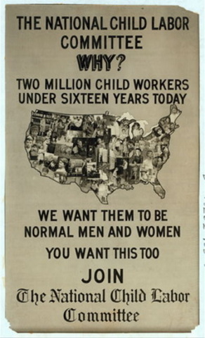 a group of progressive reformers form the National Child Labor Committee to end child labor