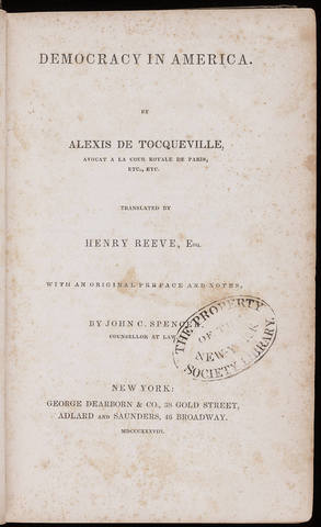 Alexis de Tocqueville studies and contrasts the brutal, harsh conditions of American prisons to the "extended liberty" of American Society
