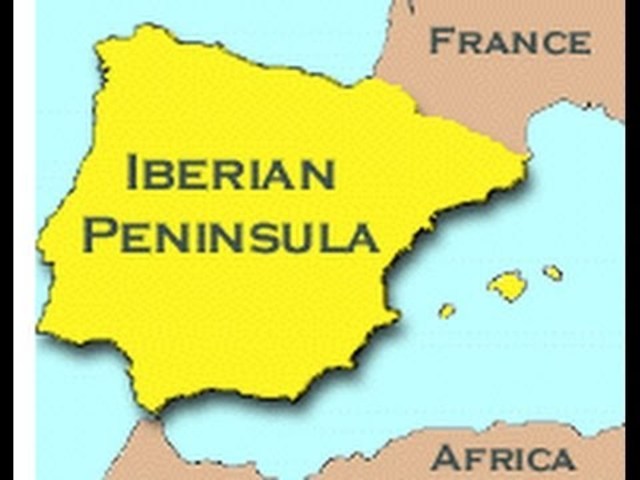 Almost the entire Iberian Peninsula is under Islamic control.
