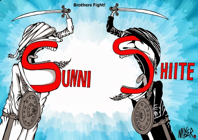 Split between Sunni and Shi'ite