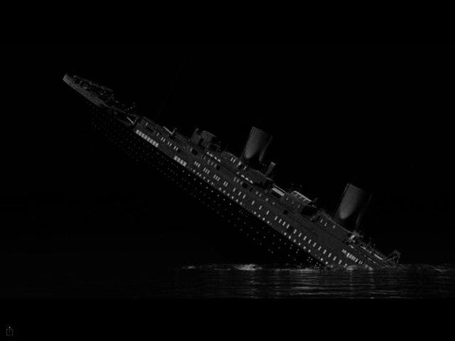 Sinking of titanic.