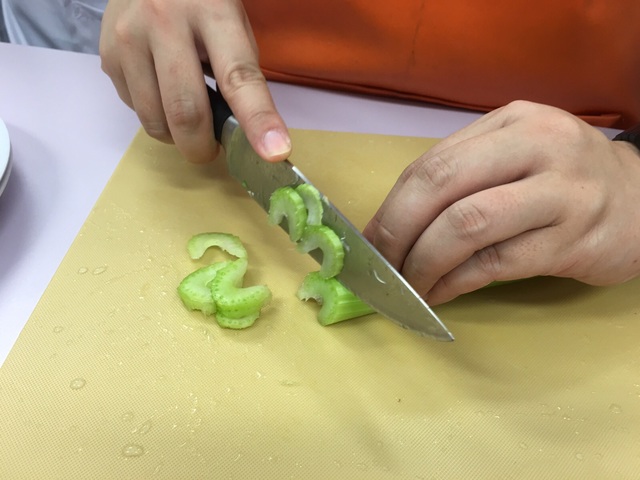 Cutting of vegetables