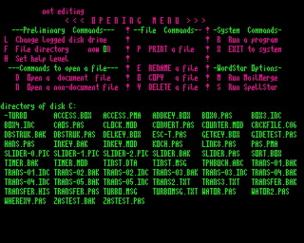 Aparición de Wordstar