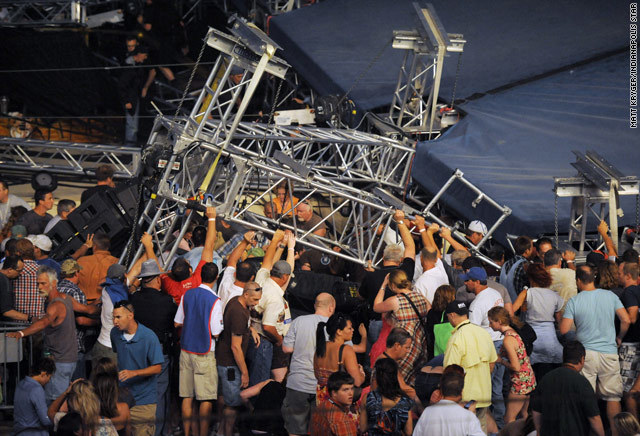 Stage collapse at the Indiana state fair