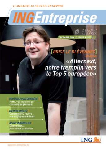 n°175 de ING entreprise, 1er n° rélaisé par Elixis SPRL