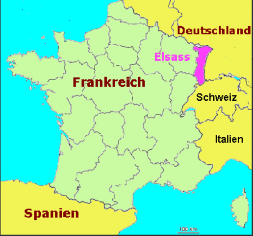 Tyskland erobrer Elsass-Lothringen