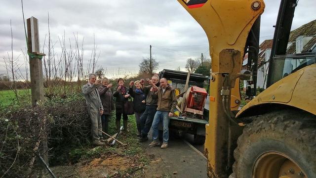 New Post for Village Sign