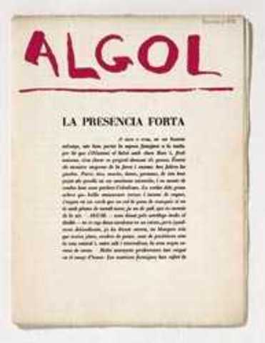 Fundació revista Algol