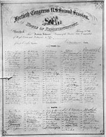 Tenure Office Act Law was Enacted