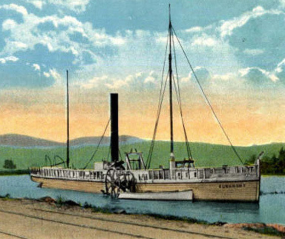 Fulton sails Hudson River in first steamboat