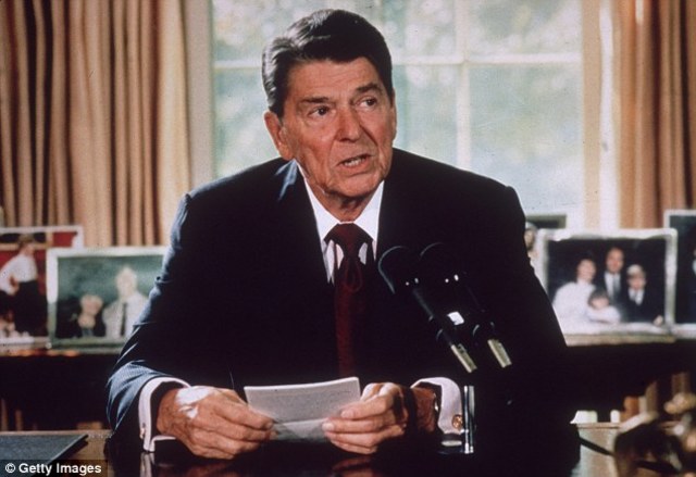 Ronald Reagan is shot in the chest