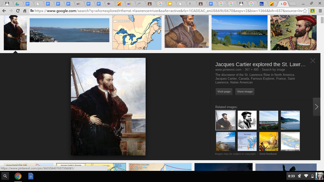 jacques cartair explored the st. lawerence river