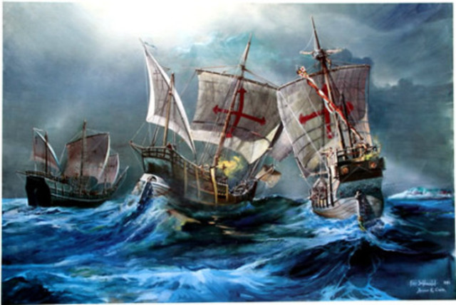 Beginning of the voyage to the 'New World'