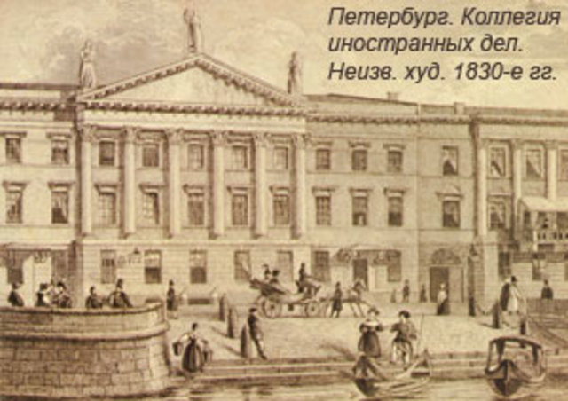 Зачисление в Коллегию иностранных дел