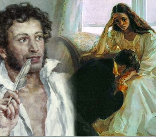 Пушкин дописывает роман "Евгений Онегин"