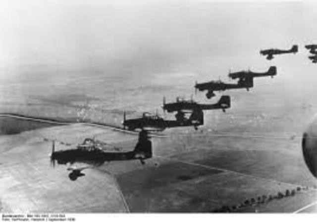 German Blitzkrieg (lightning war)