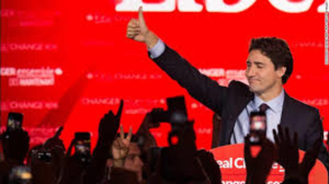 Trudeau's Liberals win a majority government.