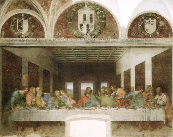 Acaba la pintura mural de La última cena, en el refrectorio de Santa María delle Grazie, en Milán. Inicia con Luca Paccioli estudios de matemáticas y geometría.