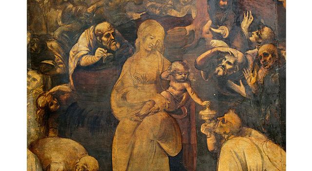 Pinta el gran retablo de la Adoración de los reyes