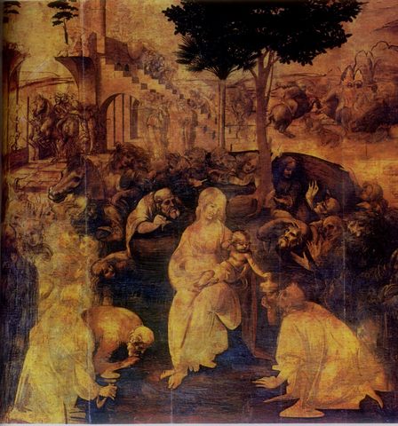 Pinta el retablo de la Adoración a Los Reyes