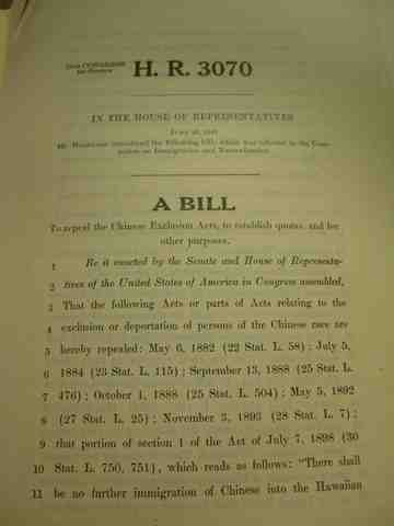 Chinese Exclusion Repeal Act