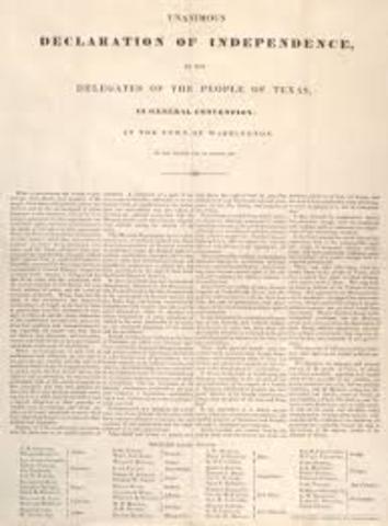 Texas signs Declaration of Independence