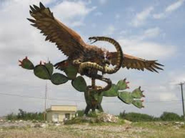 descubren el aguila devorando a la serpiente