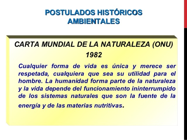 CARTA MUNDIAL DE LA NATURALEZA