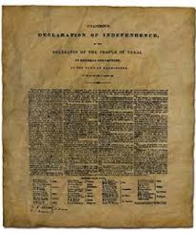 Texas Signs Declaration of Independence
