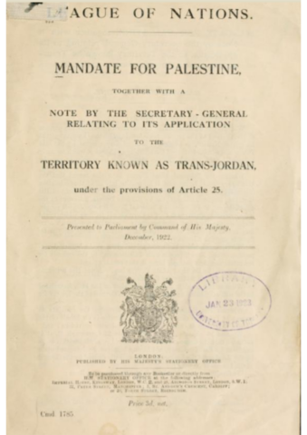 British Mandate for Palestine