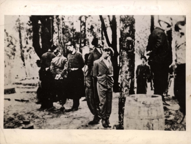 Jews hung and left out in open as warnings for others.