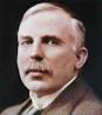 Ernest Rutherford discovered protons in the nucleus.