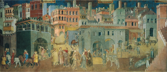 Ambrogio Lorenzetti, Peaceful City,