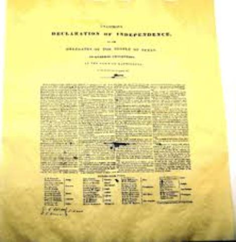 Texas signs Declaration of Independence