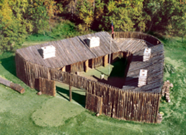 The Corps build Fort Mandan