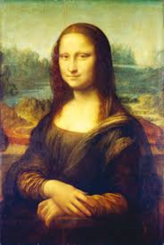 Leonardo da Vinci paints the Mona Lisa