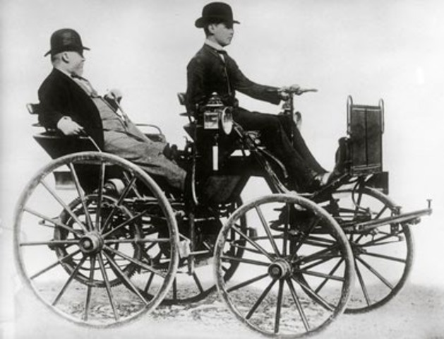 Gattlieb Daimler builds the world's first four-wheeled motor vehicle