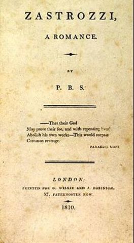 Zastrozzi By Percy Shelley