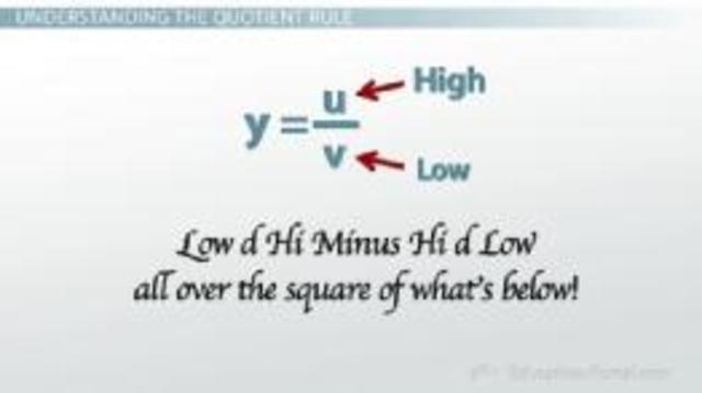 quotient rule