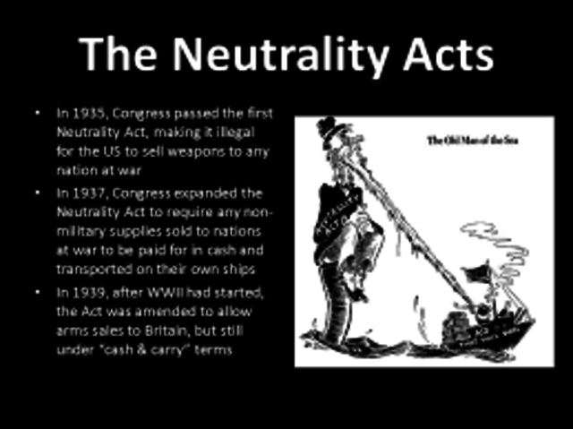 Neutrality Acts passed in the U.S.