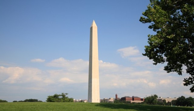 The Washington memorial, was dedicated to Lincoln.