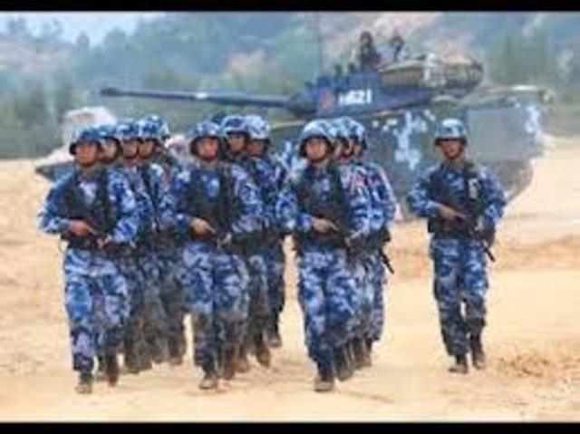 US sends Marines to China.