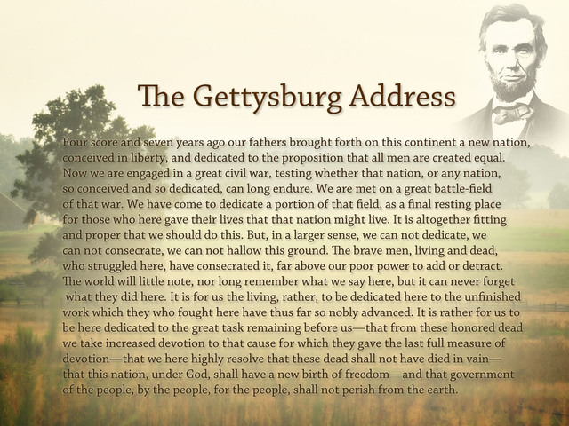 The Gettysburg Address