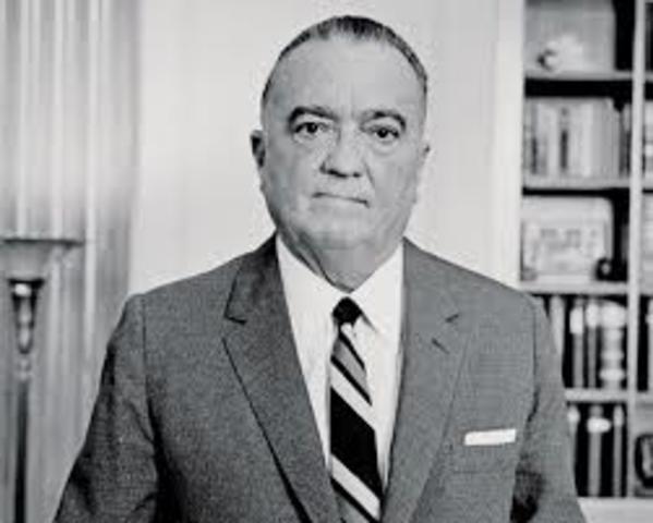 J.Edgar Hoover Becomes Head of the FBI