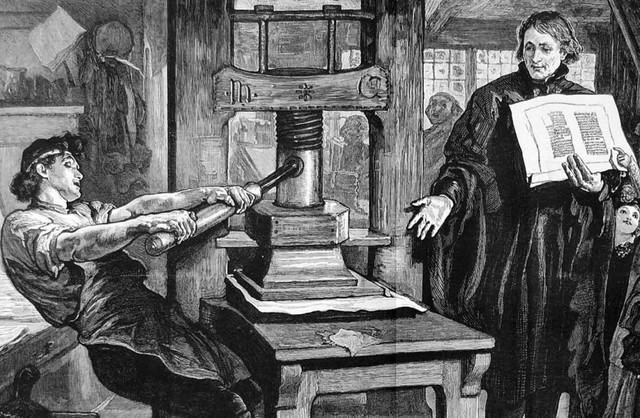 The first printing press